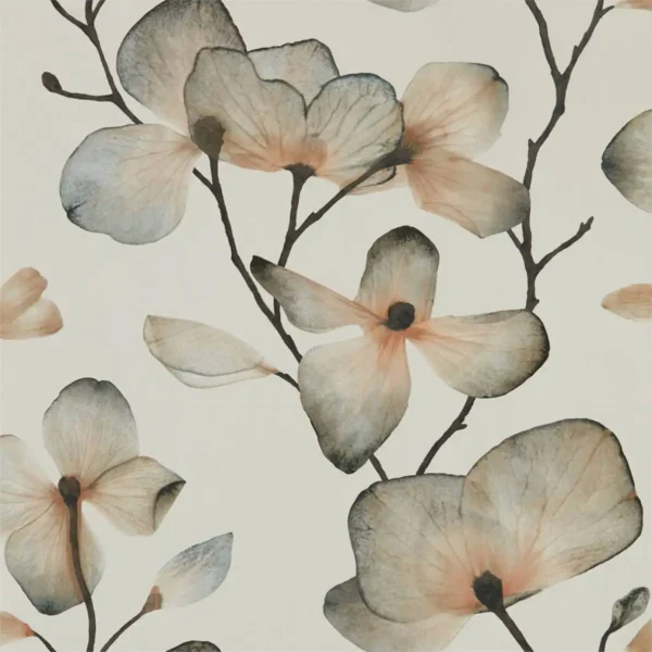 Kienze Wallpaper - Bronze Graphite by black-grey botanical wallpaper from harlequin