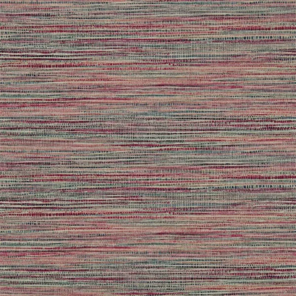 Affinity Wallpaper - Cerise Teal by multicolour striped wallpaper from harlequin