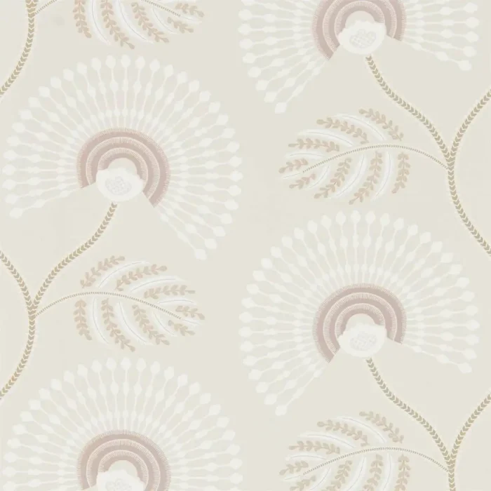 Louella Wallpaper - Rose Quartz / Pearl swatch