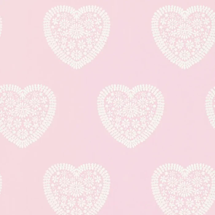 Sweet Hearts Wallpaper - Soft Pink swatch