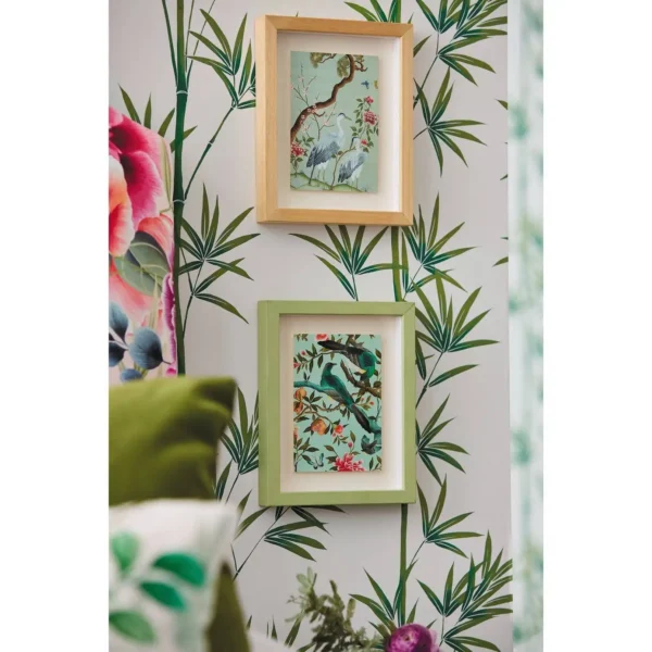 Isabella Wallpaper - Porcelain / Bamboo from
