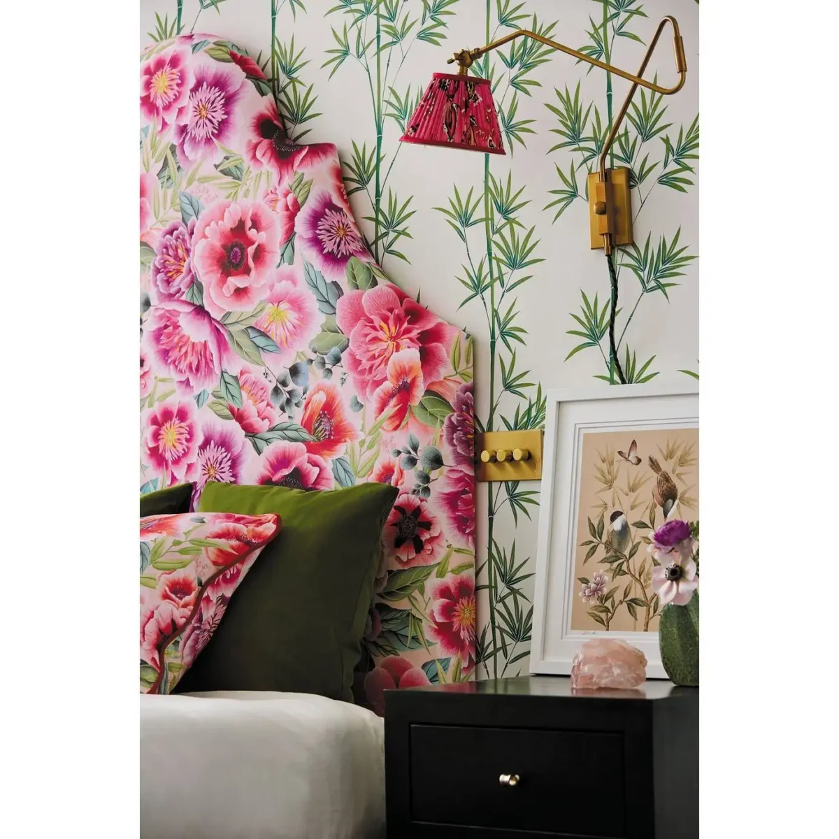 Marsha Wallpaper - Aqua / Peony / Magenta by Marsha Wallpaper - Aqua / Peony / Magenta from