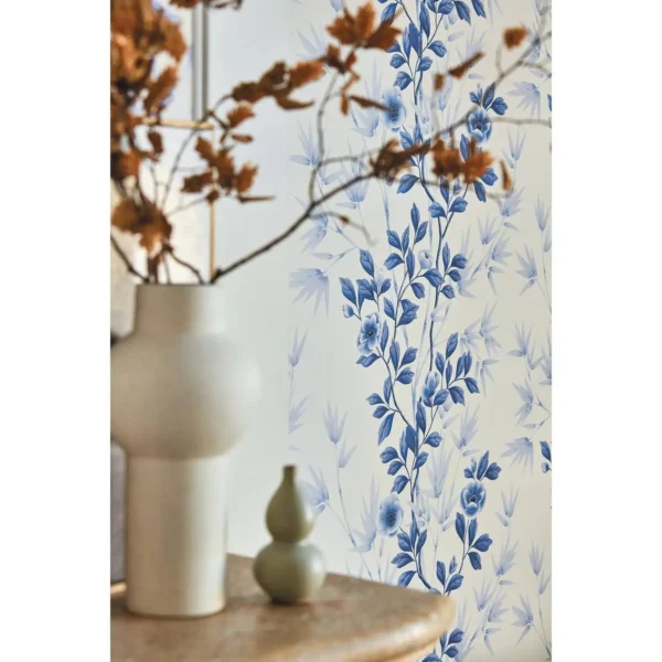 Lady Alford Wallpaper - Porcelain / China Blue by Lady Alford Wallpaper - Porcelain / China Blue from
