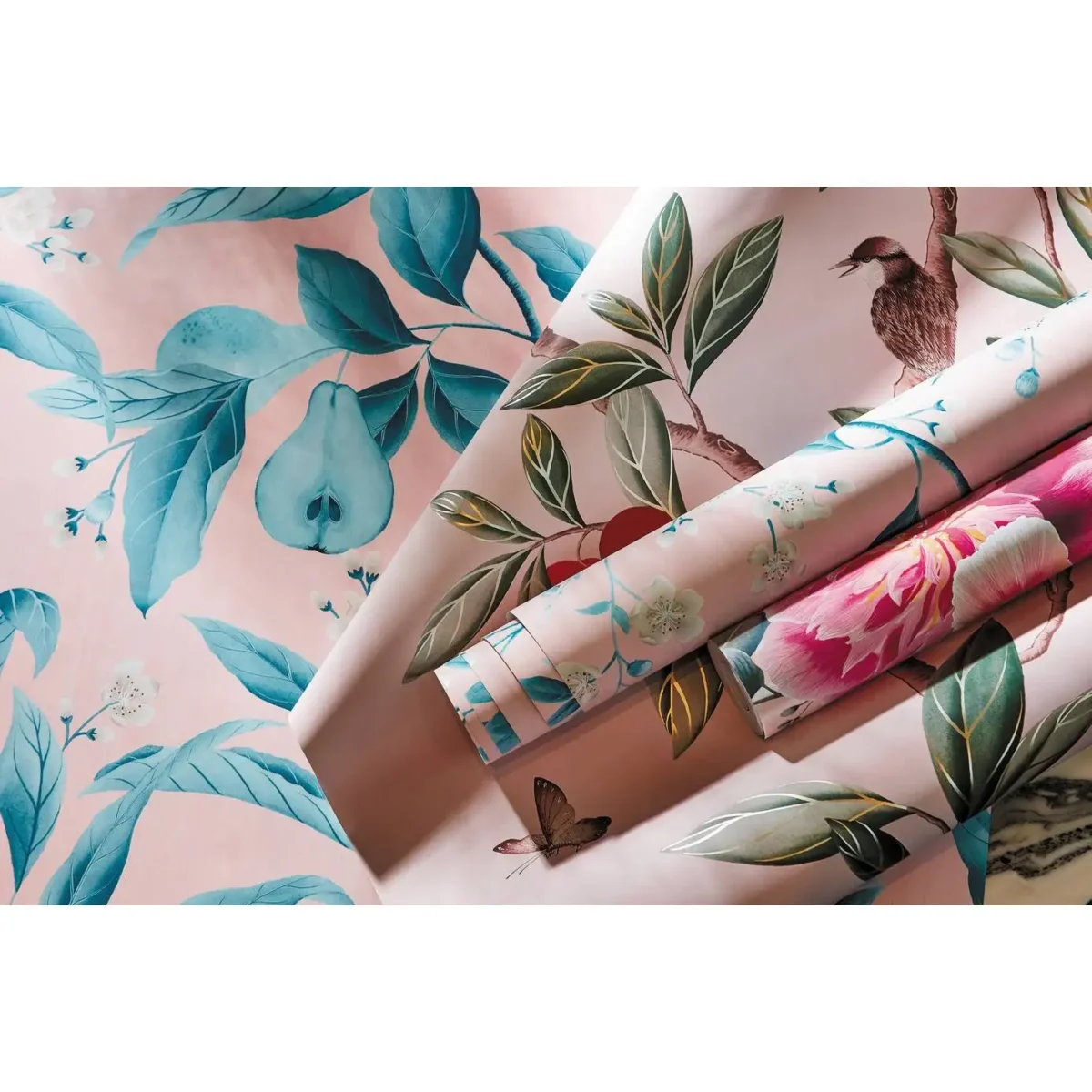 Rosa Wallpaper - Blush Pearl / Peony / Meadow by Rosa Wallpaper - Blush Pearl / Peony / Meadow from