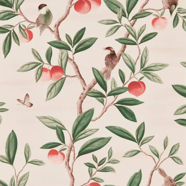 Ella Wallpaper - Powder / Sage / Peach from