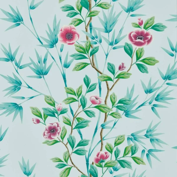 Lady Alford Wallpaper - Sky / Magenta from