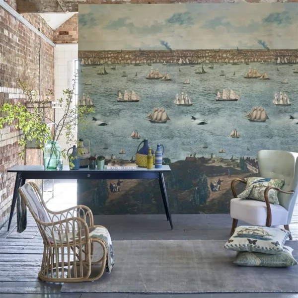 Seaport Wallcovering - Ocean by Seaport Wallcovering - Ocean from