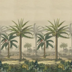 green botanical wallpaper from john derian