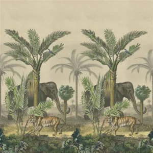 green animal wallpaper from john derian