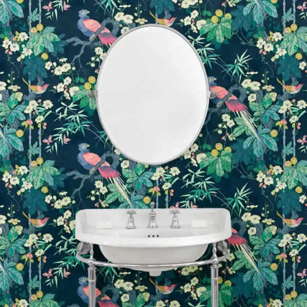 Miji Wallpaper - Navy by Miji Wallpaper - Navy from