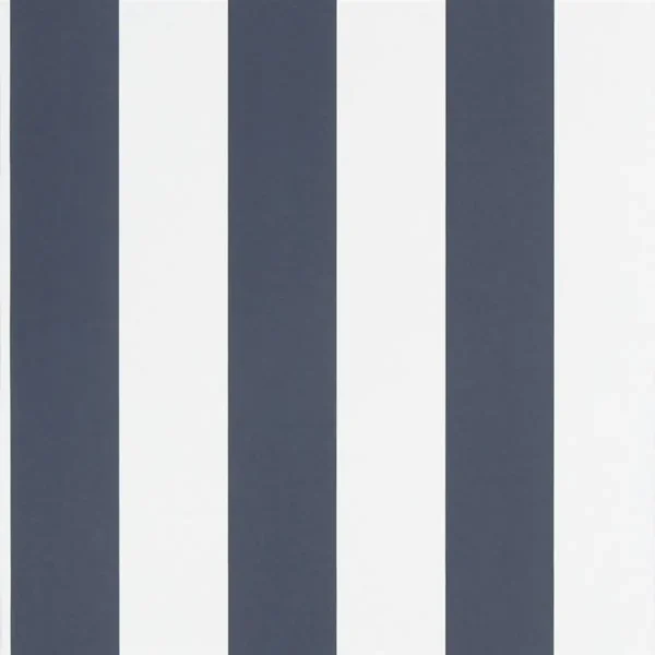 Spalding Stripe Wallpaper - Navy / White by blue striped wallpaper from ralph lauren