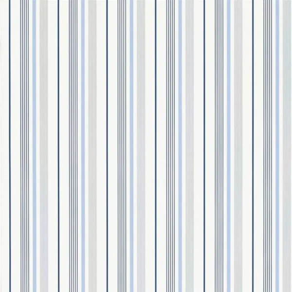 Gable Stripe Wallpaper - Cornflower by black-grey striped wallpaper from ralph lauren