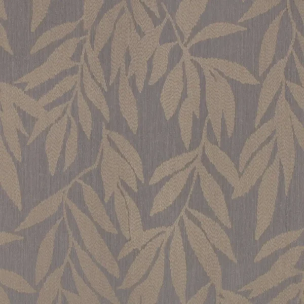 Delphine Wallpaper - Ash by black-grey botanical wallpaper from romo