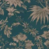 blue botanical wallpaper from romo