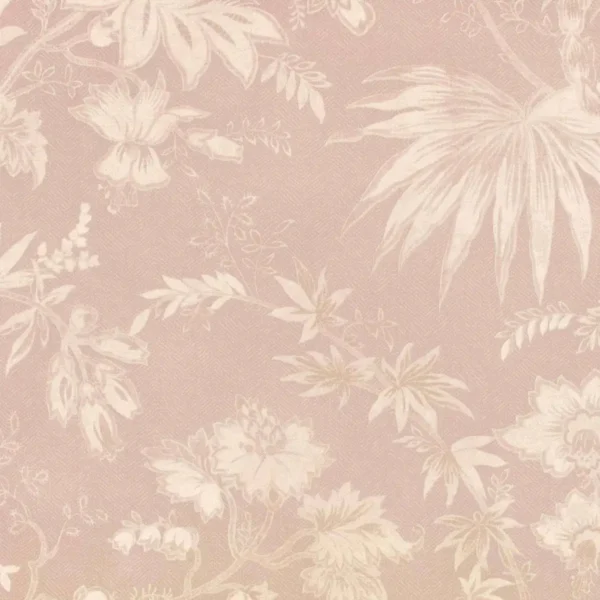 Chiya Wallpaper - Wild Rose by pink botanical wallpaper from romo