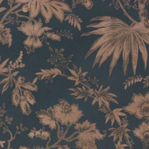 blue botanical wallpaper from romo