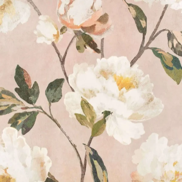 pink botanical wallpaper from romo
