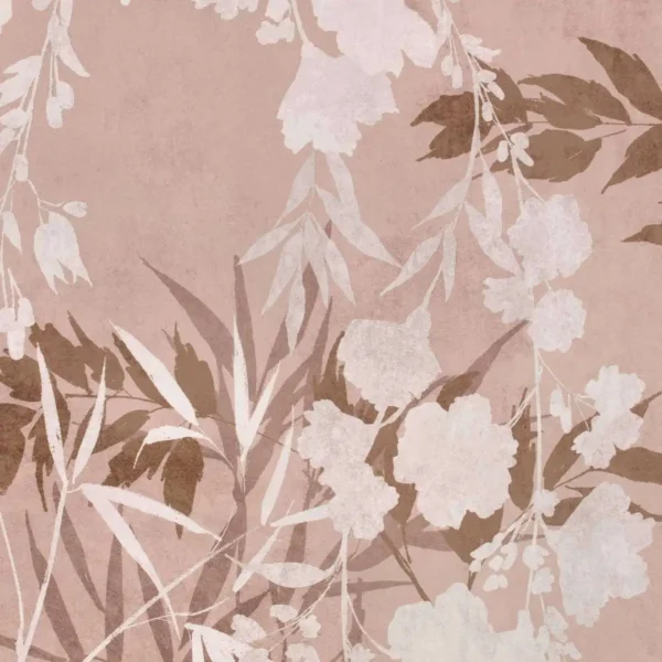 Sayuri Wallcovering - Wild Rose by pink botanical wallpaper from romo