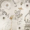 white botanical wallpaper from romo
