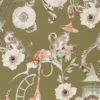 green botanical wallpaper from romo