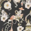 black-grey botanical wallpaper from romo