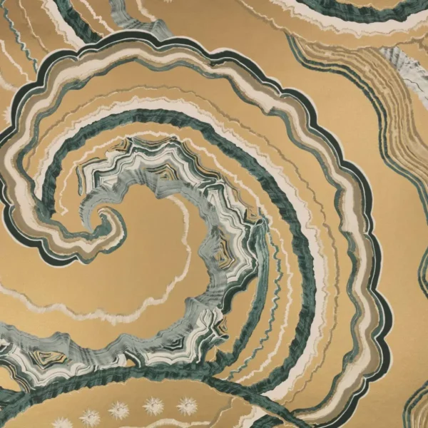 Fantasia Wallcovering - Vintage Gold by yellow misc wallpaper from romo