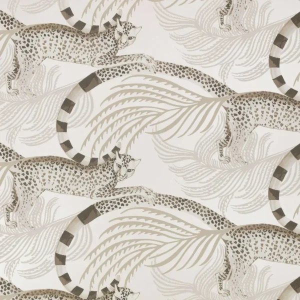 Delilah Wallcovering - Jasmine by black-grey animal wallpaper from romo