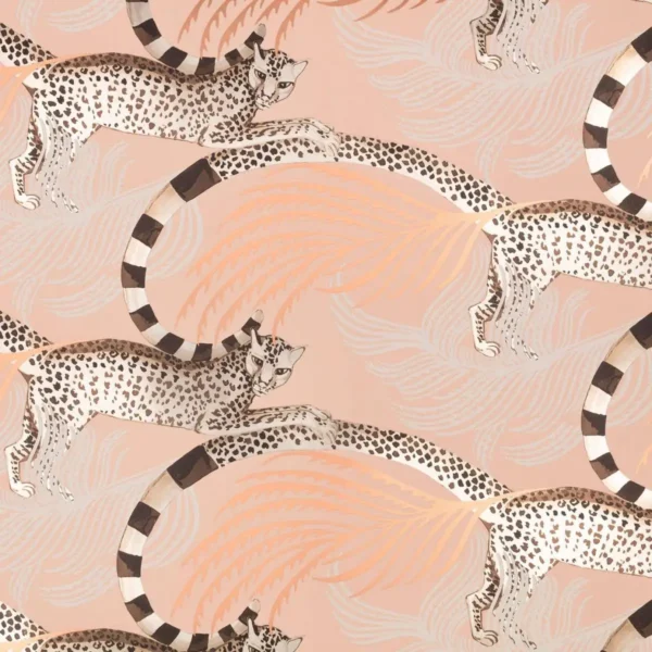 Delilah Wallcovering - Boudoir by orange animal wallpaper from romo