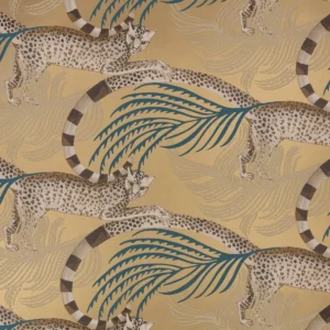 yellow animal wallpaper from romo