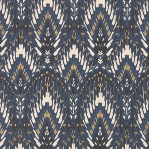 blue botanical wallpaper from romo
