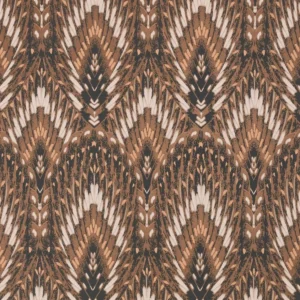 orange botanical wallpaper from romo