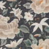 black-grey botanical wallpaper from romo