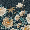 black-grey botanical wallpaper from romo