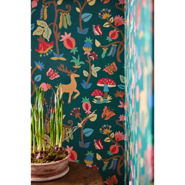 Forest of Dean Wallpaper - Mulberry / Multi by Forest of Dean Wallpaper - Mulberry / Multi from