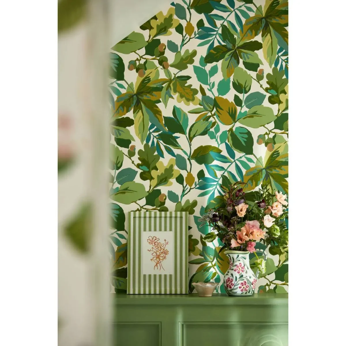 Robins Wood Wallpaper - Forest Green / Sap Green by Robins Wood Wallpaper - Forest Green / Sap Green from