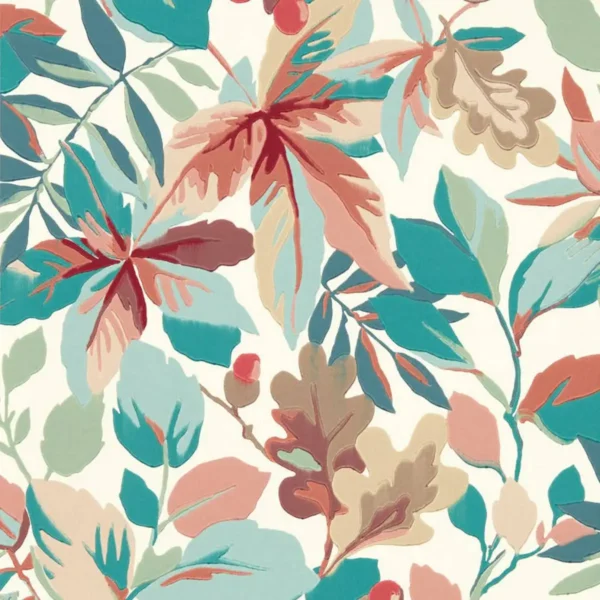 multicolour botanical wallpaper from sanderson