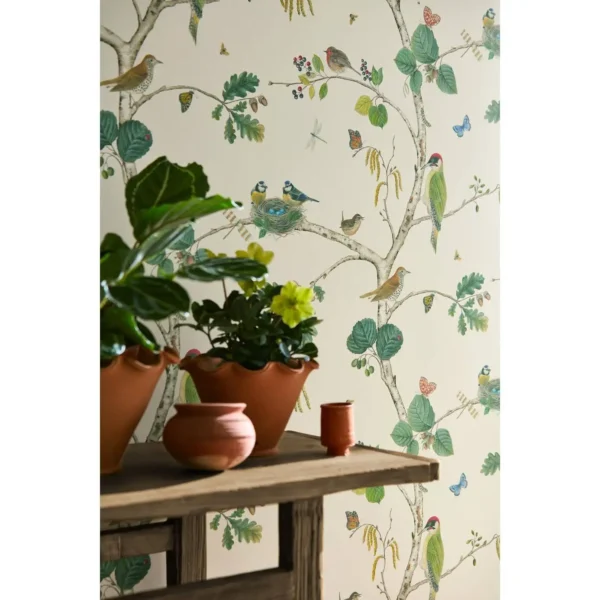 Woodland Chorus Wallpaper - Botanical / Multi by Woodland Chorus Wallpaper - Botanical / Multi from