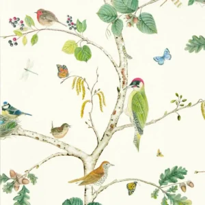 white animal wallpaper from sanderson