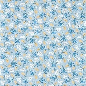 blue botanical wallpaper from sanderson