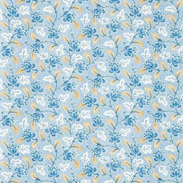 Dallimore Wallpaper - Indigo / Multi by blue botanical wallpaper from sanderson
