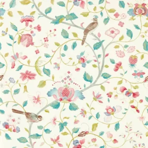 multicolour botanical wallpaper from sanderson
