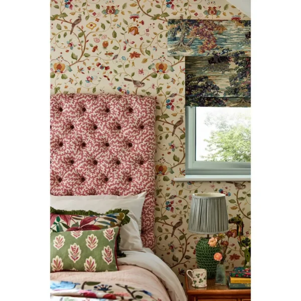 Arils Garden Wallpaper - Olive / Mulberry from