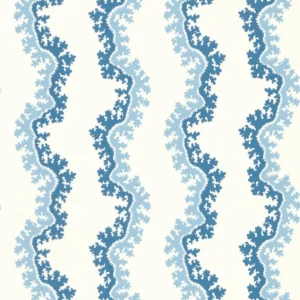 blue botanical wallpaper from sanderson