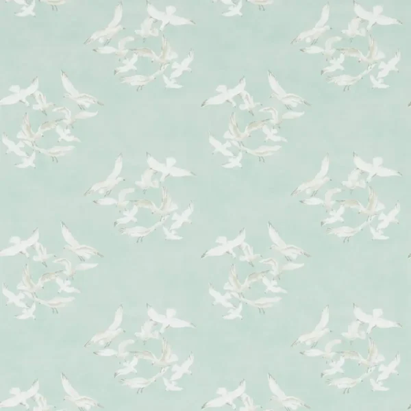 Seagulls Wallpaper - Eau De Nil by blue animal wallpaper from sanderson