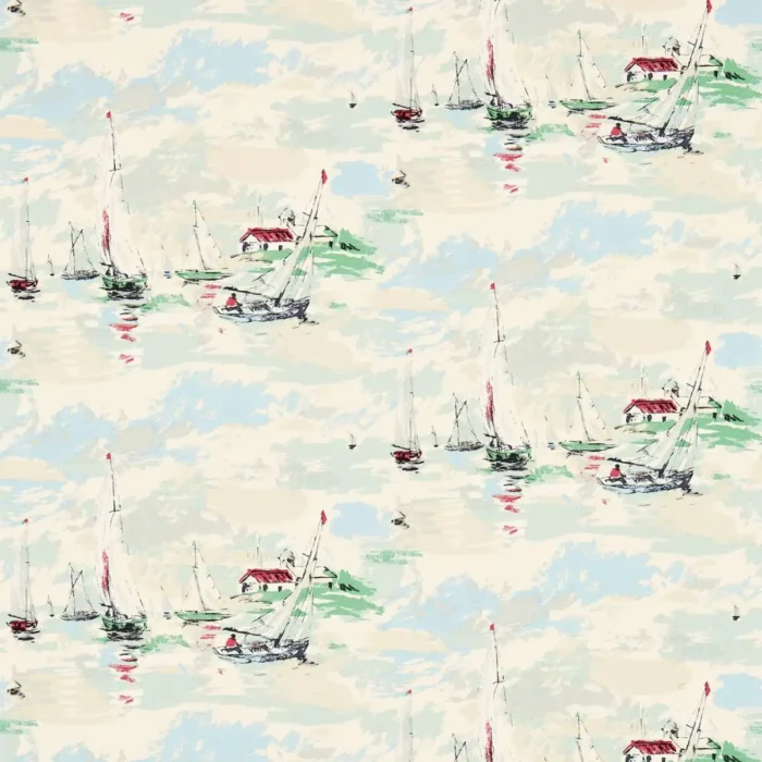 Sail Away Wallpaper - Sea Green swatch