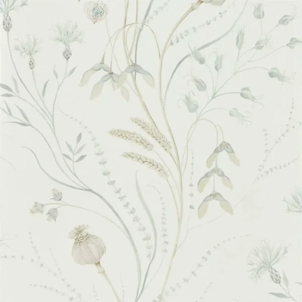 black-grey botanical wallpaper from sanderson