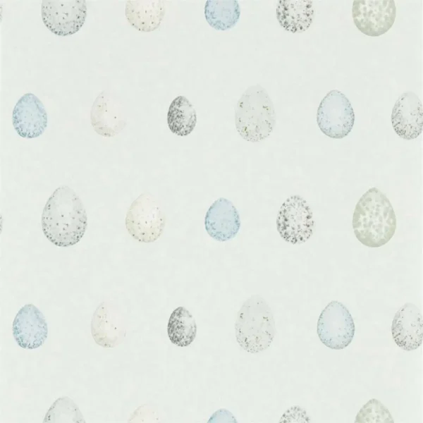 Nest Egg Wallpaper - Marine Aqua by blue animal wallpaper from sanderson