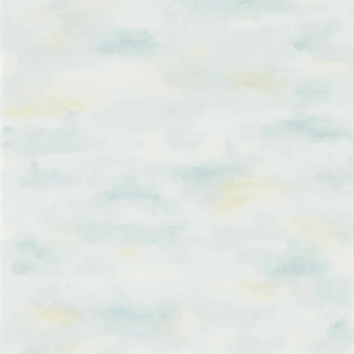 Bamburgh Sky Wallpaper - Estuary Blue fabric swatch DEBB216515