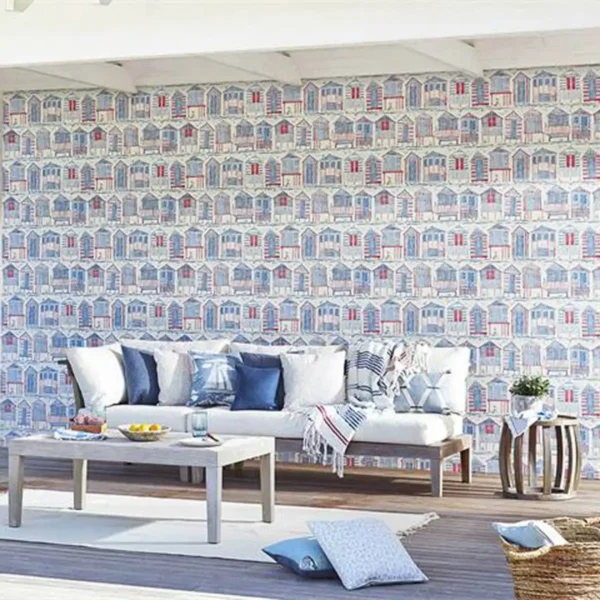 Beach Huts Wallpaper - Marine by Beach Huts Wallpaper - Marine from