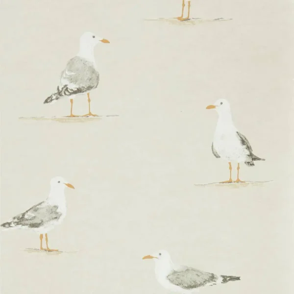 Shore Birds Wallpaper - Driftwood by black-grey animal wallpaper from sanderson